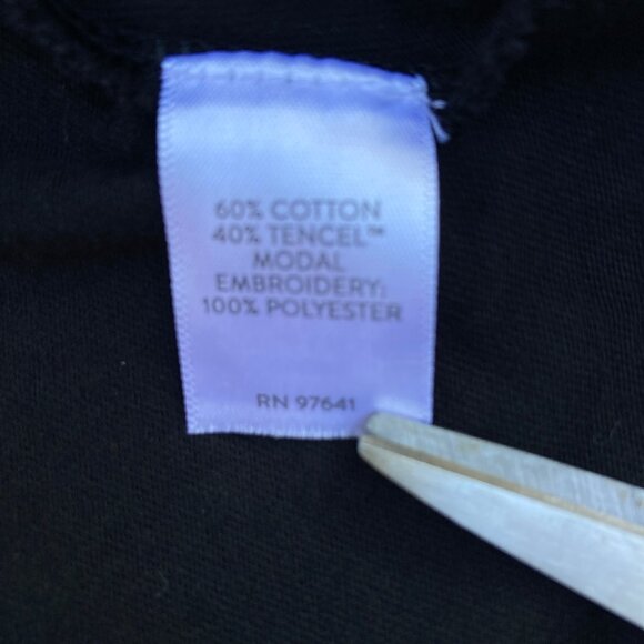 J. Jill Black Embroidered Tunic Top Pull-over V Neck Boho Tan Pink Floral, sz XL - Picture 9 of 10